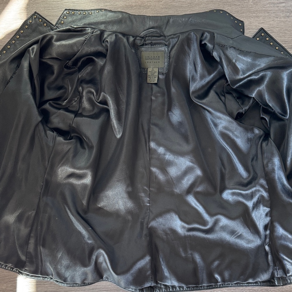 Black Lamb’s Leather Blazer with Studs - Picture 9 of 16
